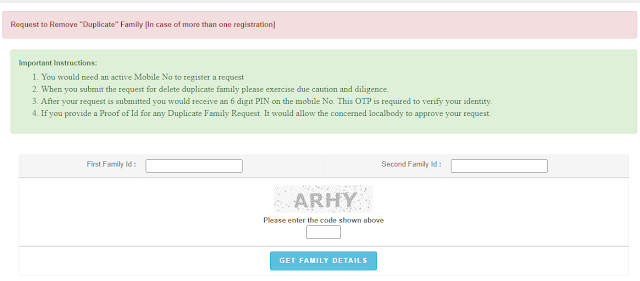 Request to Remove Duplicate Family SSSM ID Request to Remove Duplicate Family SSSM ID