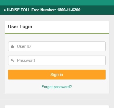 Udise Login Process